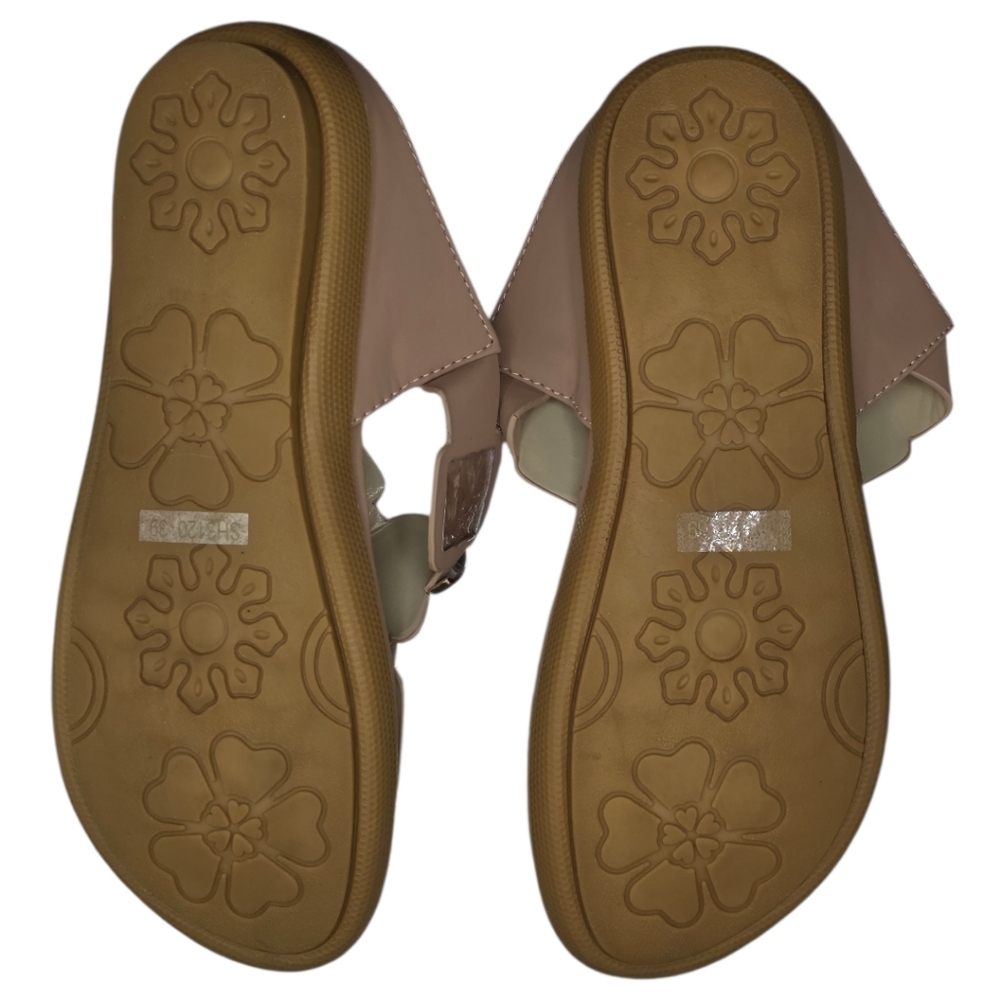 L’amour EU 39 Tan Marbled Stone Luxe Thong Sandals - Picture 7 of 8